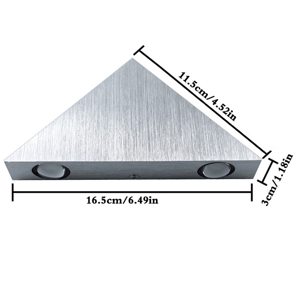 TaffLED Lampu Hias Dinding LED Modern Triangle Aluminium 3W - ABD-3W-SJX