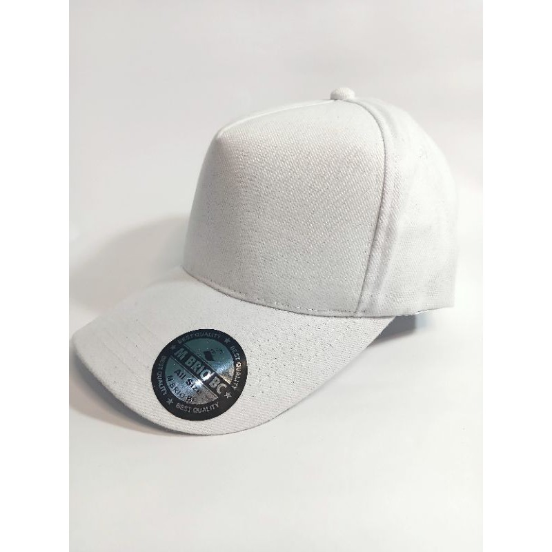 Topi model snapback warna putih polos murah