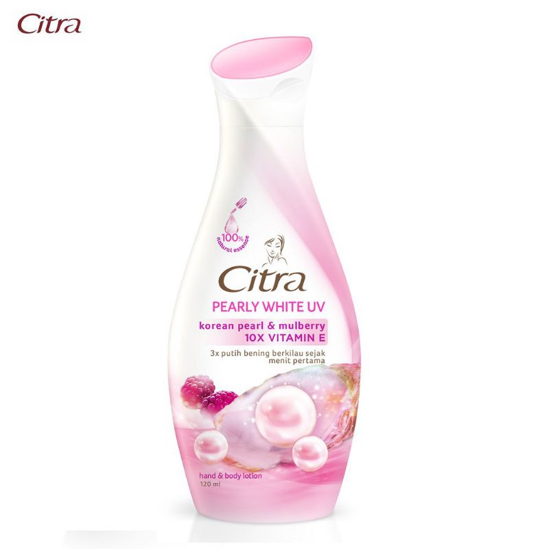 CITRA HAND BODY LOTION PEARLY GLOW UV 120 ML / LOTION CITRA PINK 120ML