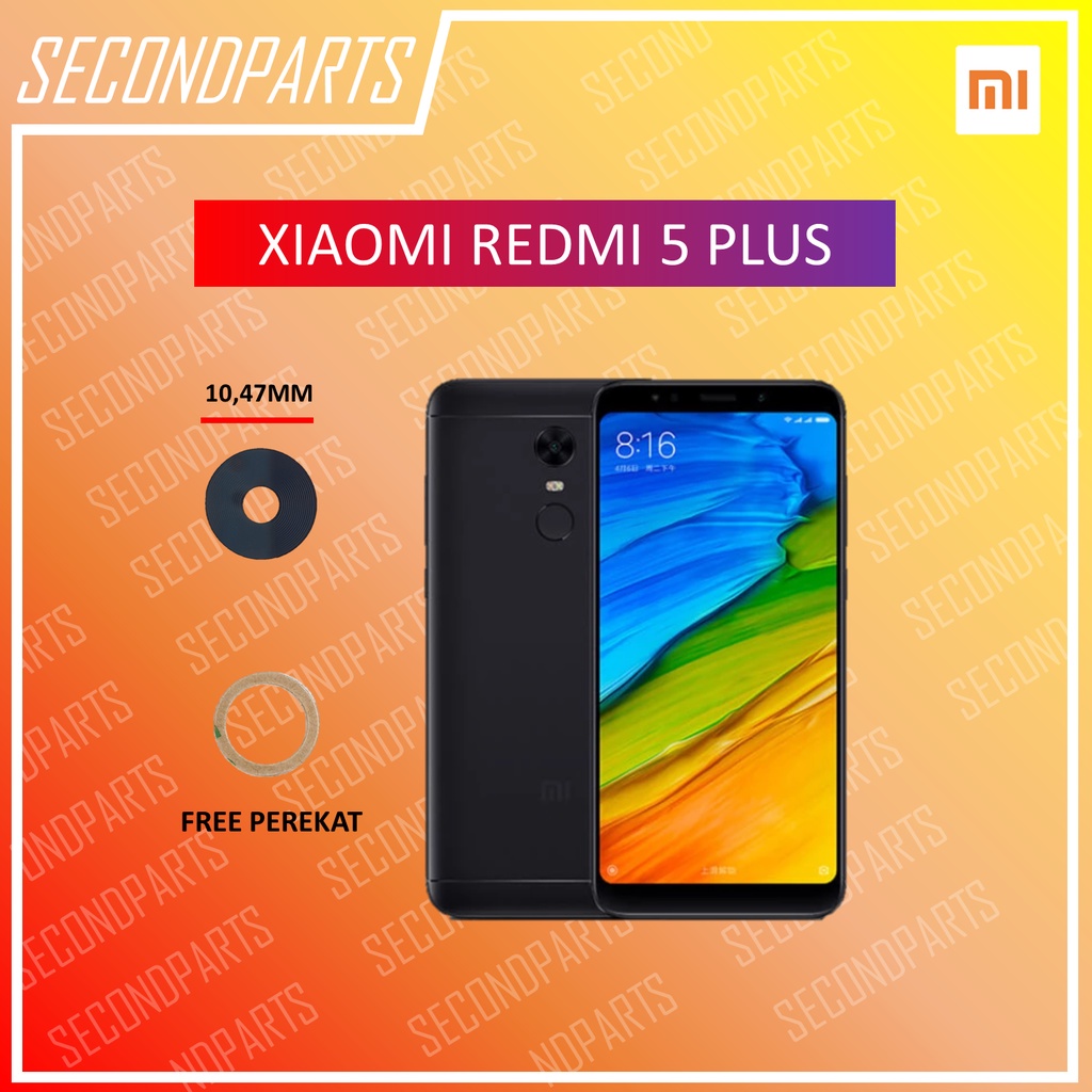 KACA LENSA KAMERA BELAKANG XIAOMI REDMI 5 PLUS ORIGINAL