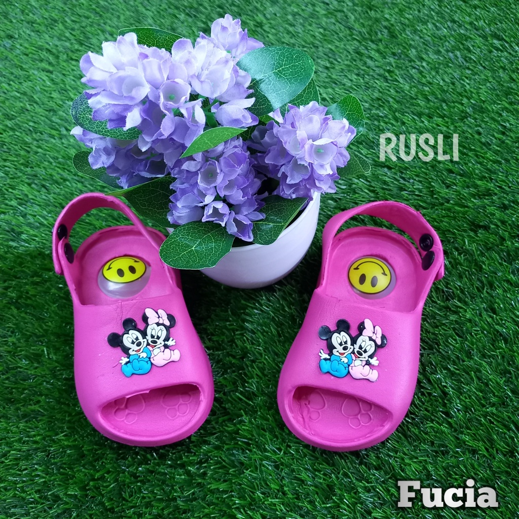 (COD) Sandal Baim Anak Bayi Bunyi Cit Cit Karet Motif Mickey Yutu 725