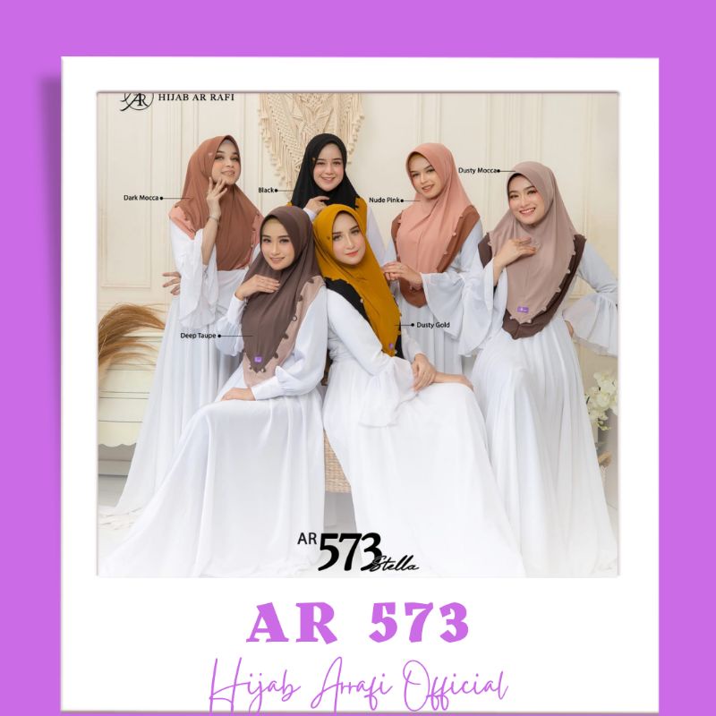 Hijab arrafi terbaru 2021 ori | jilbab arrafi terbaru 2021 ori | hijab arrafi terbaru AR 573 | bergo