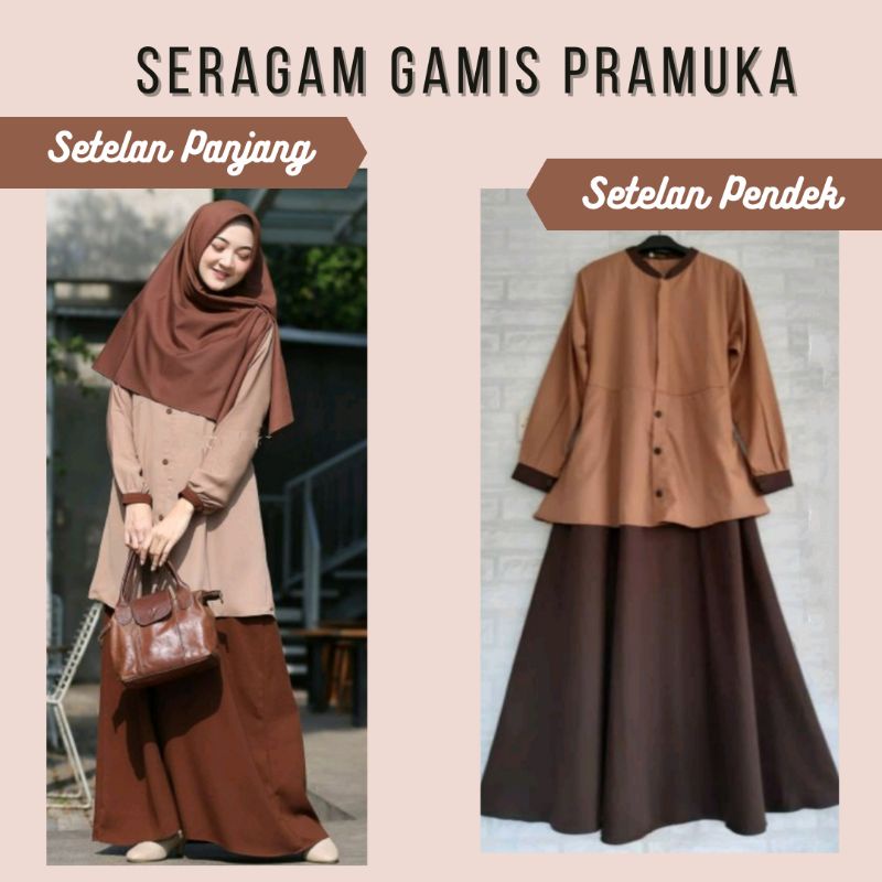 PUTRI KOLEKSI GAMIS PRAMUKA TOYOBO S M L XL XXL Gamis Pramuka Guru