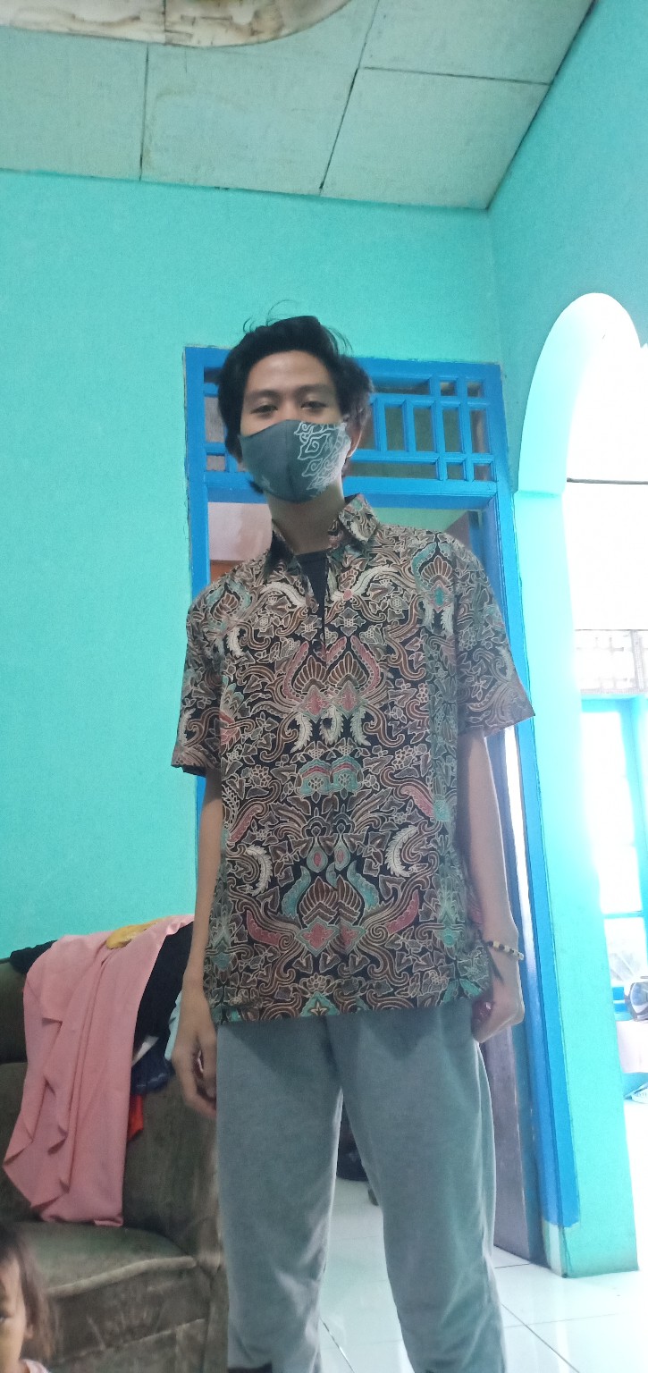 Kemeja Batik Lengan Panjang 021 Risna Batik Hrb026 Hem Batik Murah Seno Sogan Bakung Padi Manggar