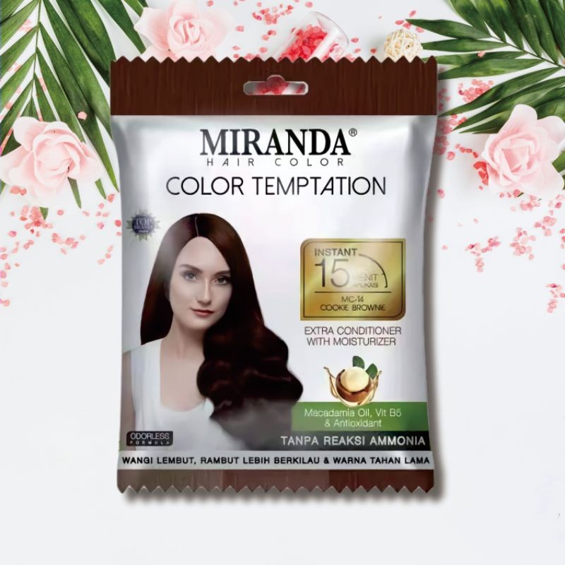 MIRANDA Hair Color Temptation 20ml Sachet Cat Pewarna Rambut