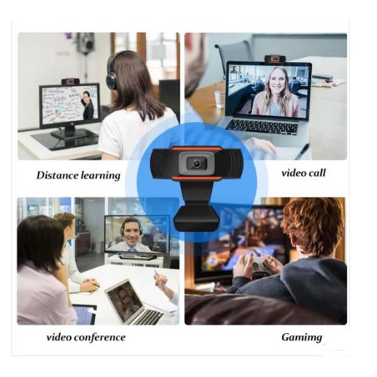 Kamera Webcam USB dengan Microphone / Mic microphone untuk Komputer Laptop PC Skype Zoom video conference - ACC PLUS