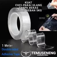 Doubletape Tape Bening Nano Transparan Gel 1M Double Dobel Tape Selotip Plester