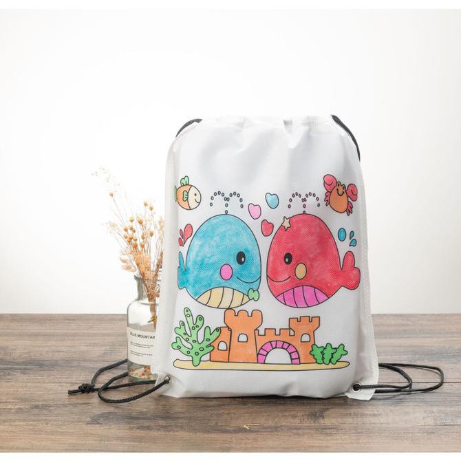 tas serut DIY mewarnai coloring AB04 kreativitas anak Souvenir