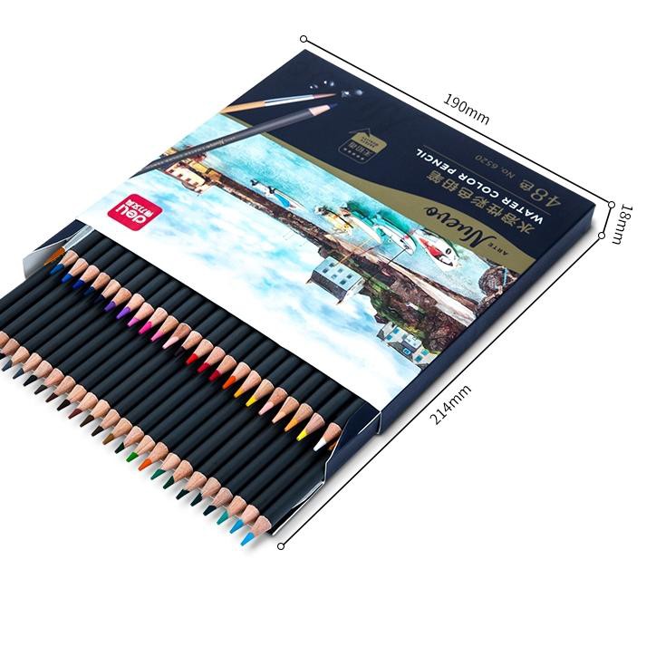 

Banyak Dipakai.. Deli pensil warna 24/36/48C watercolor dengan kuas non-toxic, dapat dicuci dan tekn