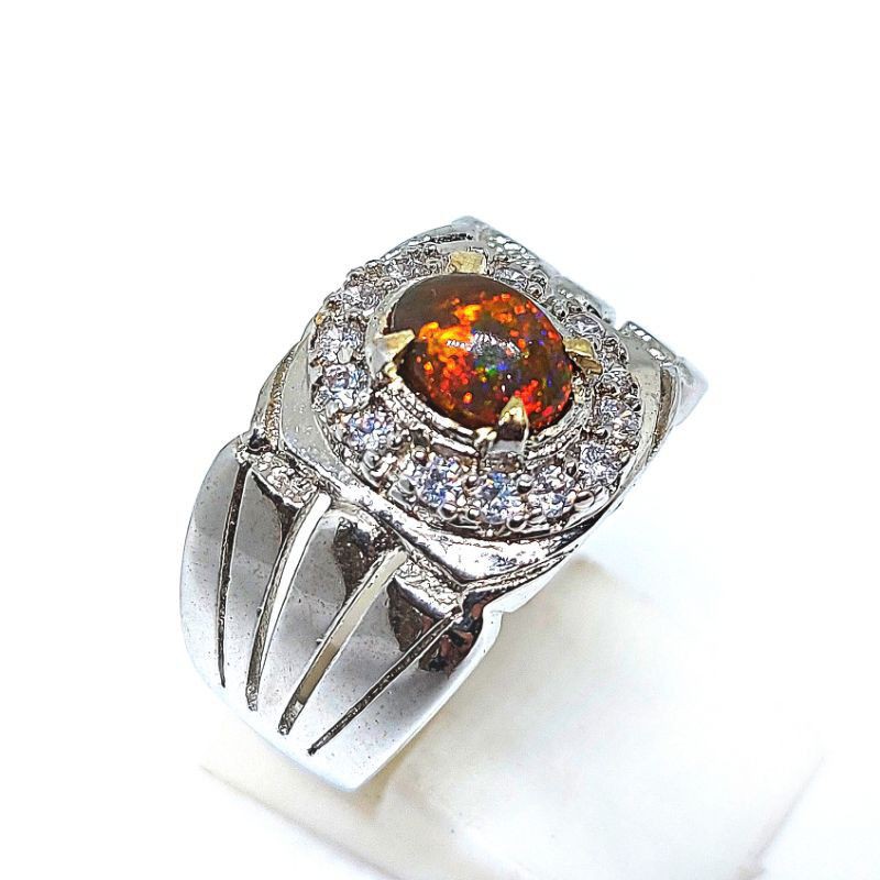 CINCIN / EMBAN / RING BATU BLACK OVAL AFFRICA