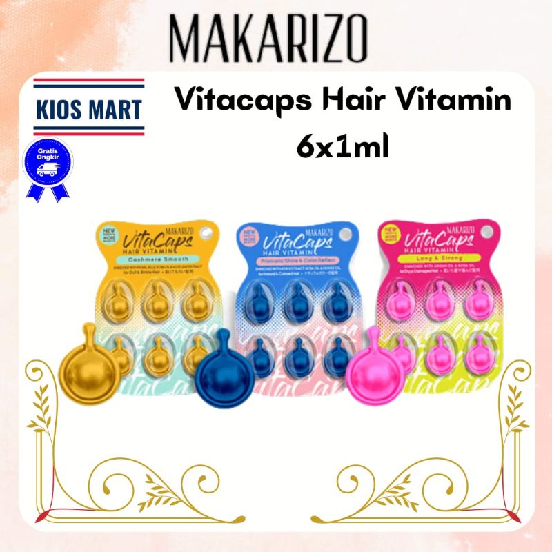 Makarizo Vitacaps Hair Vitamin 6X1 ml / Long Strong / Prismatic Shine / Cashmere Smooth