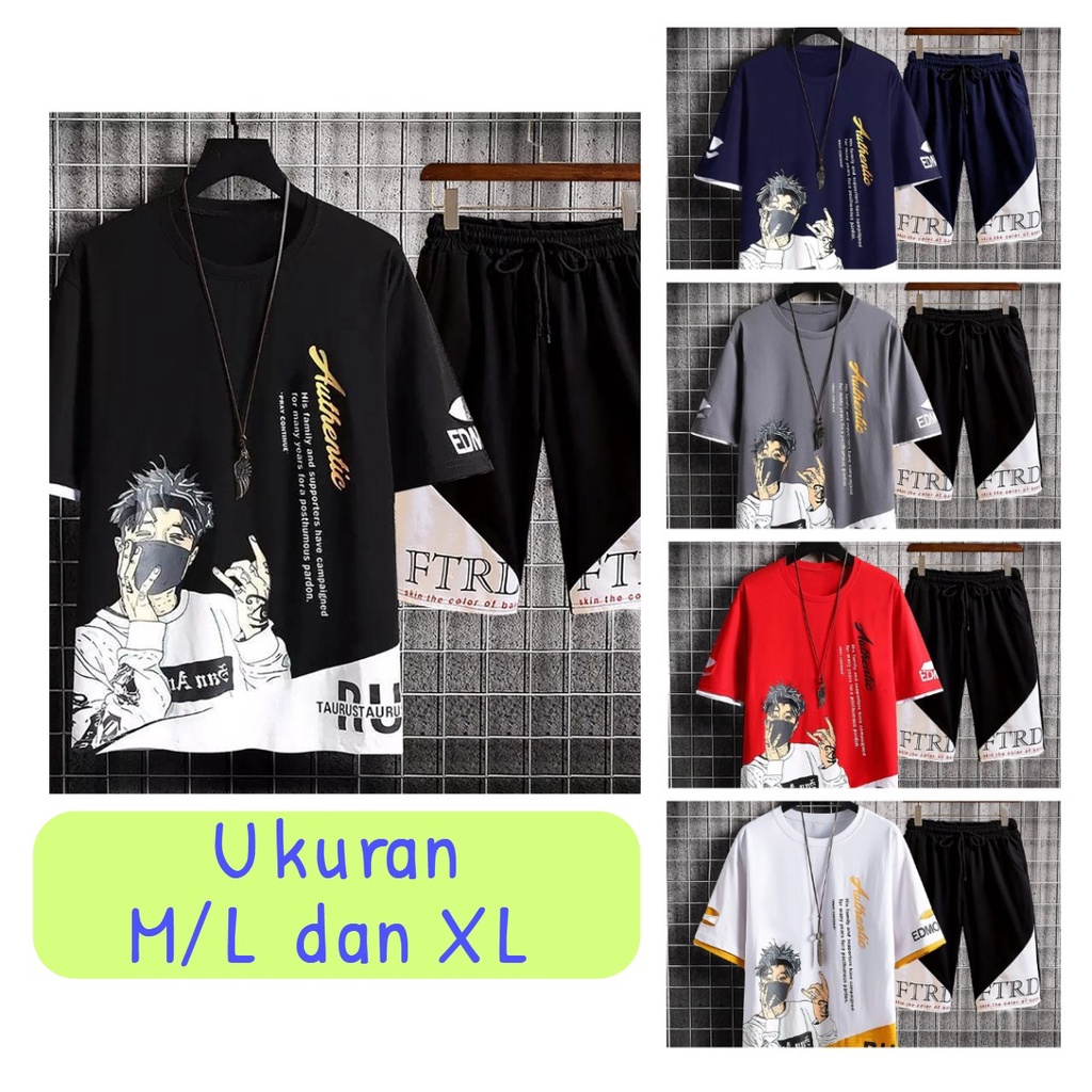 Asgard777 - SETELAN TAURUS / kaos distro / baju pendek cowok / kaos / baju cowok / celana pendek pria / celpen / kaos pria / baju kaos pria / celana pendek pria