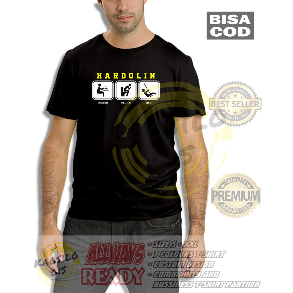 Kaos Hardolin Dahar Modol Ulin Bahasa Sunda Kata Unik Distro - Kaosilogis