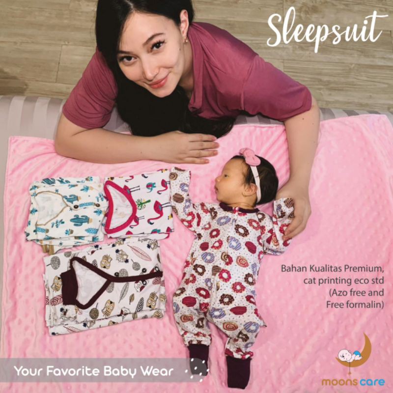 Sleepsuit MOONS Babysleepsuit,Baju tidur anak Moons, piyama Moons