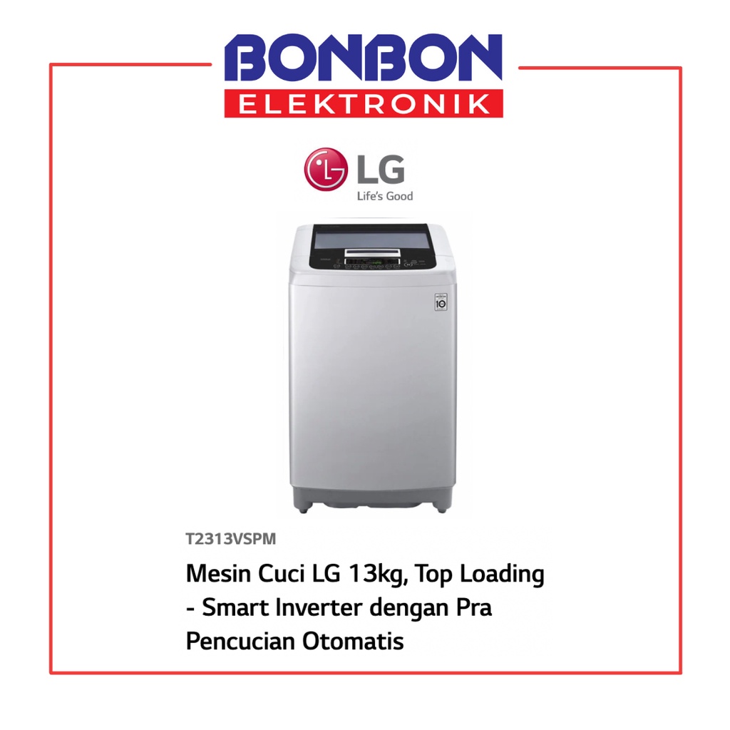 LG Mesin Cuci 1 Tabung 13KG T 2313 VSPM / T2313VSPM / 2313VSPM