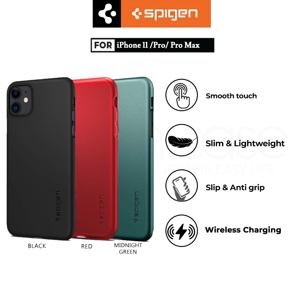 Jual Spigen Case iPhone 11 Pro Max / 11 Pro / 11 Thin Fit Slim Hardcase