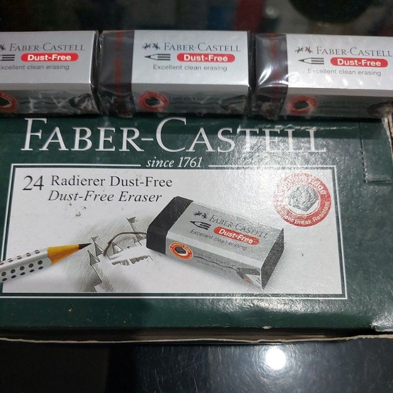 

penghapus pencil hitam merk faber castell besar( min order 30k)