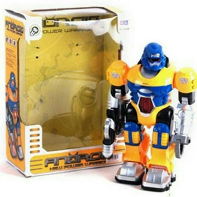 Mainan Robot Android Light ( Yellow )