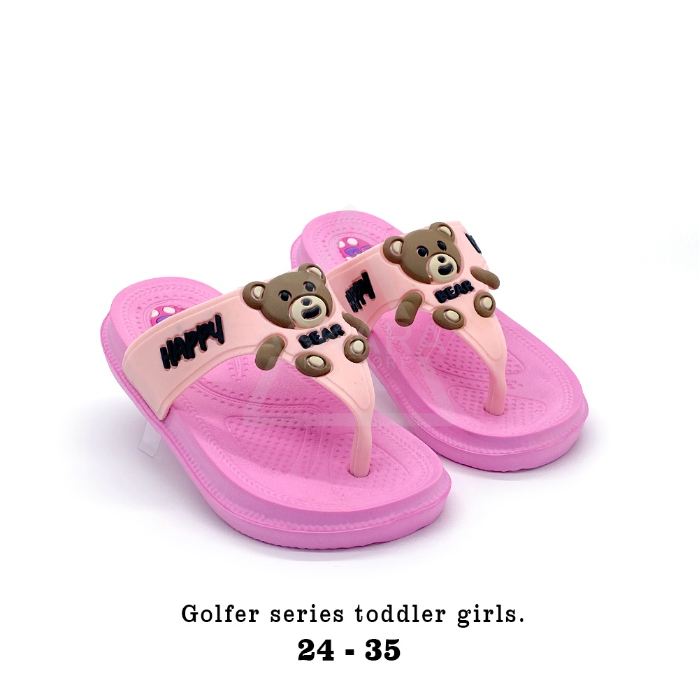 Sandal Jepit Anak perempuan 2-9 Tahun Model Karakter Bear Lucu