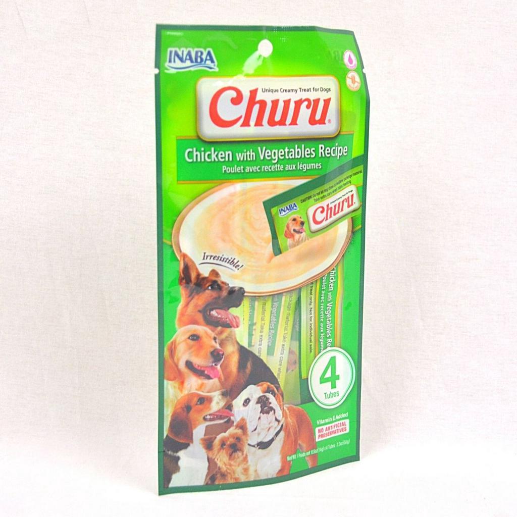 INABA Snack Anjing CHURU Chicken With Vegetable 4pcs