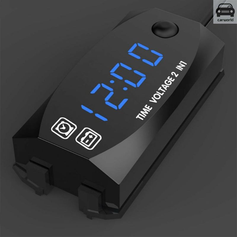 VOLTMETER AKI PLUS JAM WATERPROOF