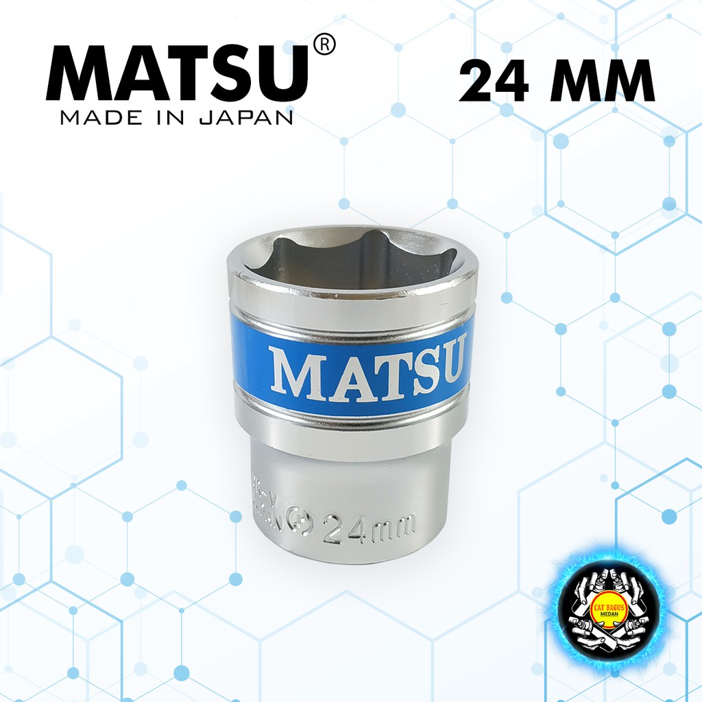 MATA KUNCI SOK 24 MM MATSU ASLI JEPANG KUALITAS PALING BAGUS / DRIVE SOCKET MATA SHOCK SOCK SHOK SOK