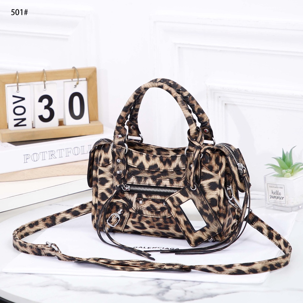 City Mini Leaopard Printed Satchel Cross Bag 501