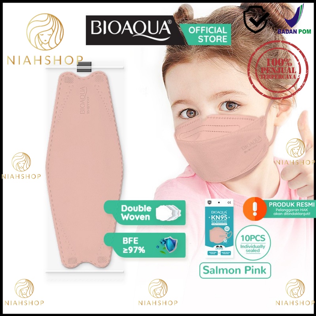 BIOAQUA Disposable Anak Mask EVO Masker wajah Kids 4ply 10pcs