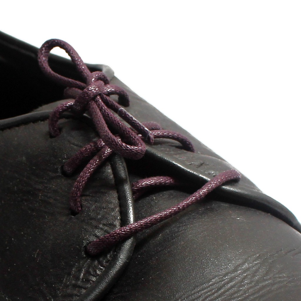 MR Shoelaces RD16 Dark Purple (Ungu Tua) Tali Sepatu Lilin 2-3mm Bulat Round 50cm 60cm 70cm 80cm 90cm 100cm 120cm 150cm (Waxed Laces) - Premium Shoelace