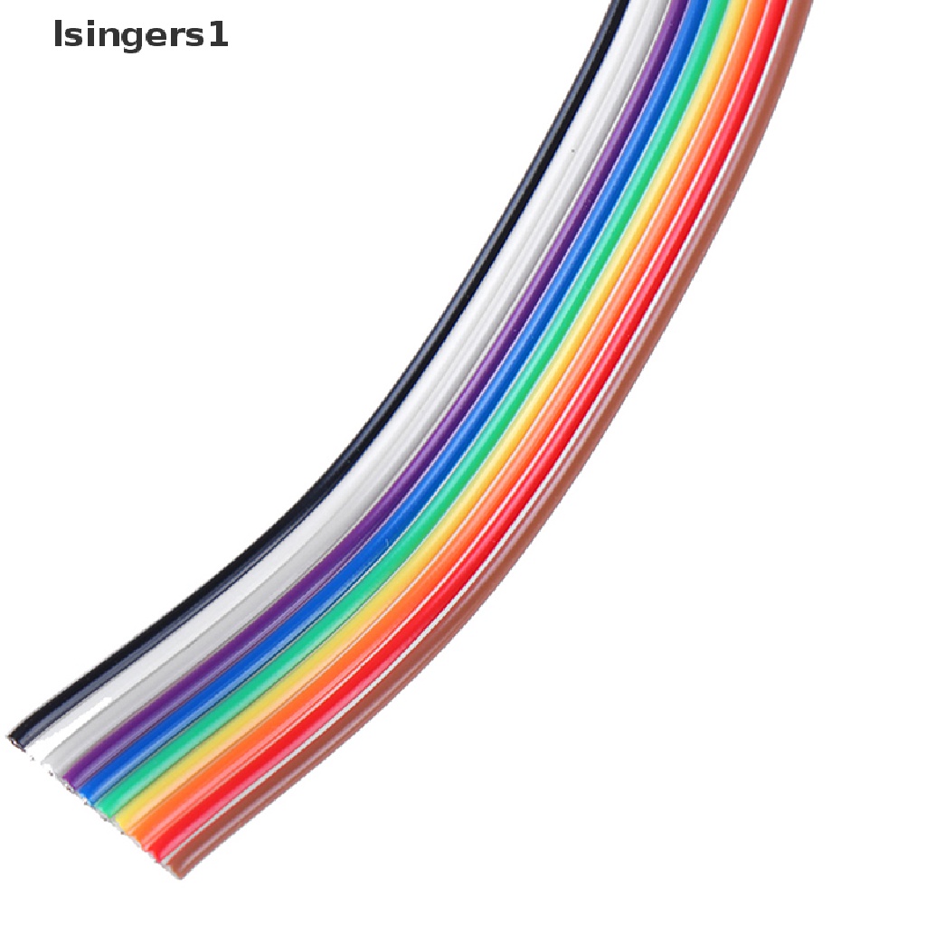 (lsingers1) Kabel Pita Flat 10 Arah Panjang 5m Warna Pelangi