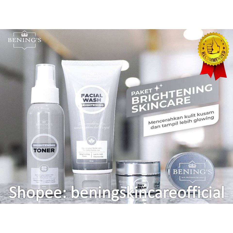 BENING SKINCARE DR OKY PRATAMA PAKET BRIGHTENING UNTUK PERAWATAN WAJAH GLOWING