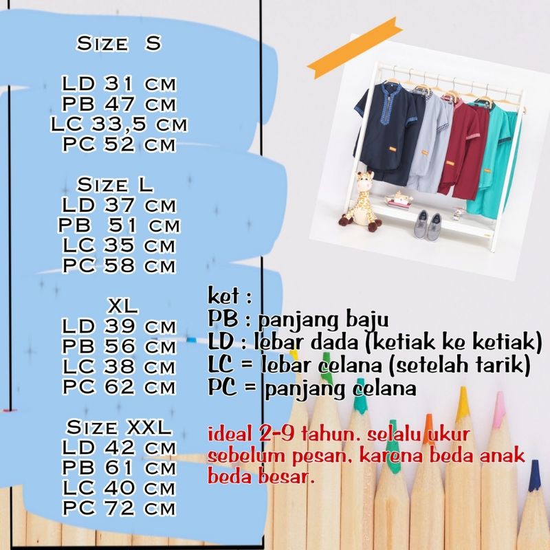 Setelan Baju Koko &amp; Peci Anak Laki - Laki / Baju Muslim Anak