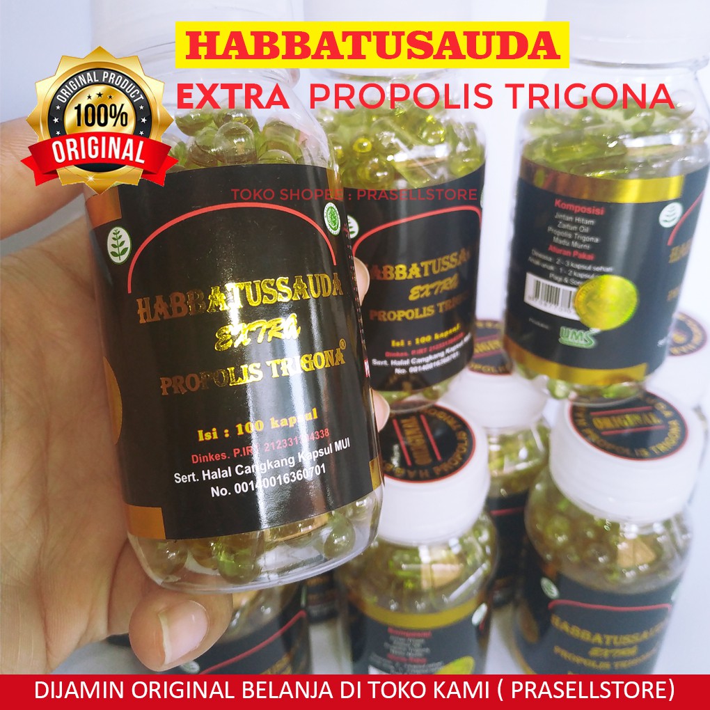 Habbatussauda Extra Propolis Trigona UMS Isi 100 Kapsul | UMS Original