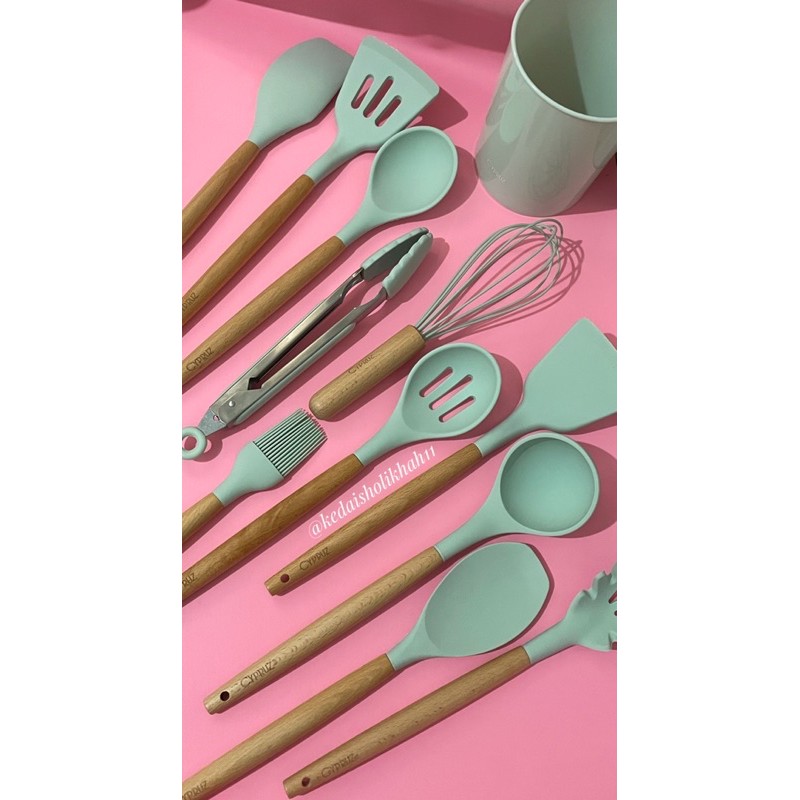 Sutil Silikon set Cypruz BERKUALITAS/ sutil tahan panas/ spatula silikon set/ Sodet silikon
