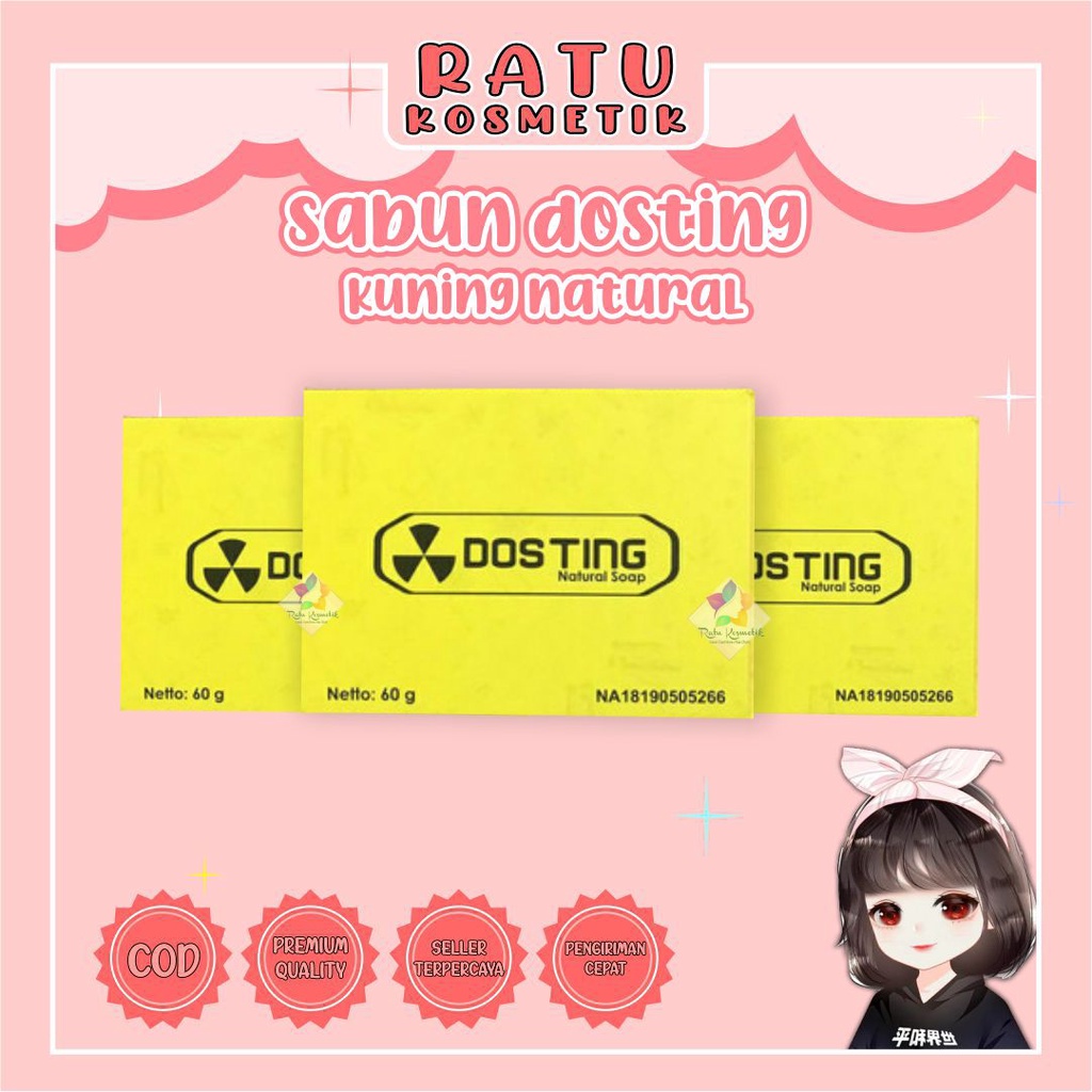 ❤ RATU ❤ Dosting Whitening Soap | Sabun Dosting Natural Charcoal Rice Papaya