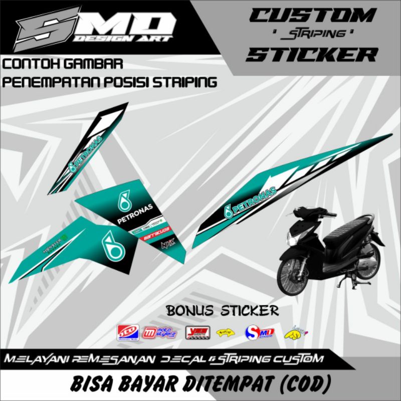 STRIPING PETRONAS BEAT FI STICKER BEAT FI PETRONAS STRIPING BEAT FI