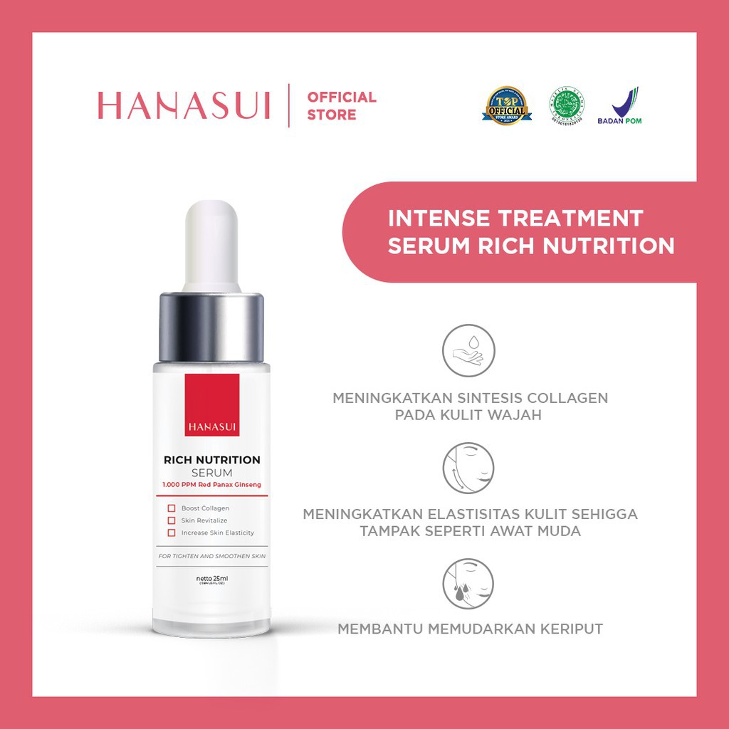 ✨ AKU MURAH ✨Hanasui Rich Nutrition Serum 25ml / Hanasui Premium Serum