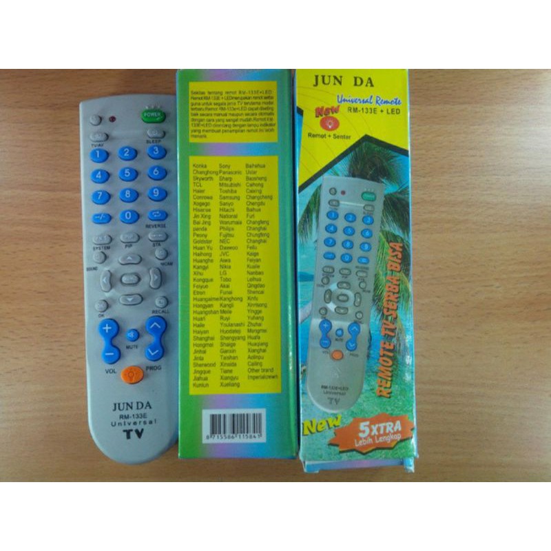 Remote TV Universal Junda 133 / Remot TV Multi Universal Serbaguna