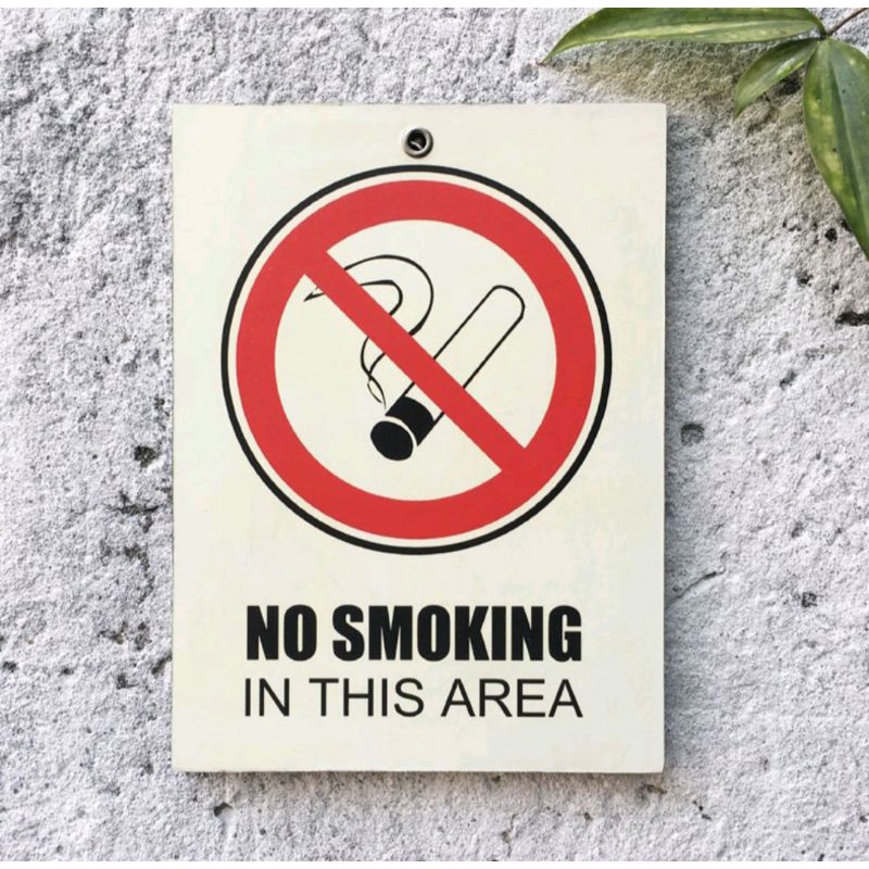 HIASAN/POSTER DINDING KAYU LARANGAN (dilarang merokok)TERMURAHH