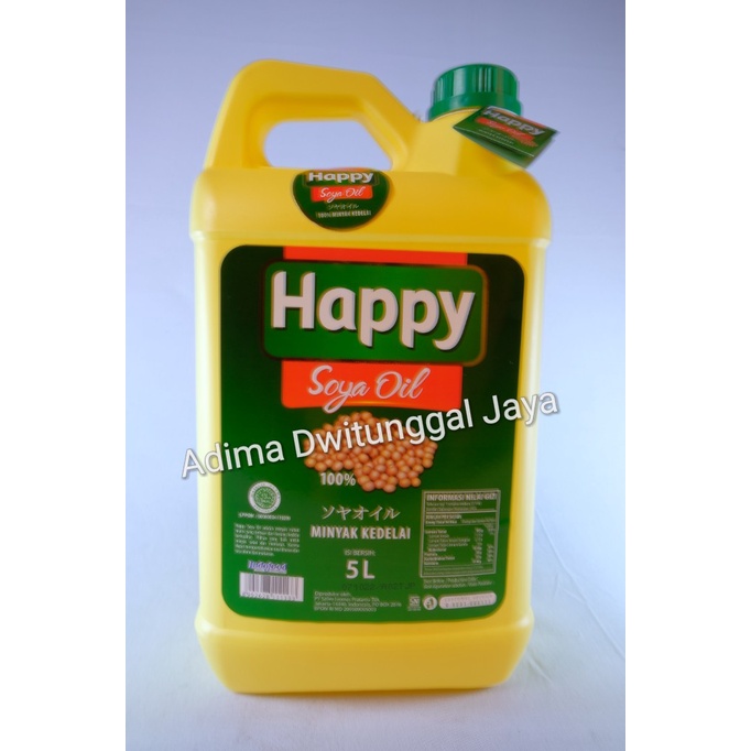 Happy Soya Oil / Minyak Kedelai 5 Liter