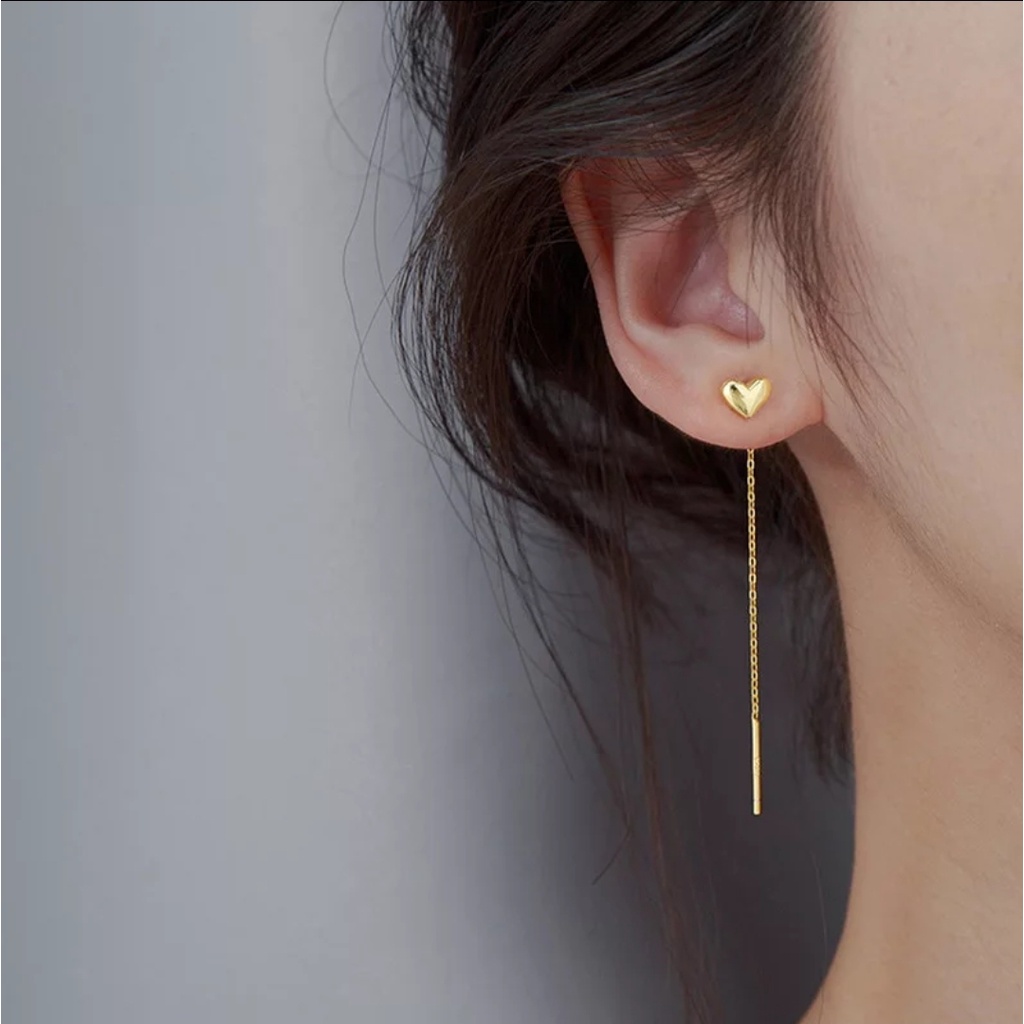 Anting Drop Titanum Model Love Warna Gold