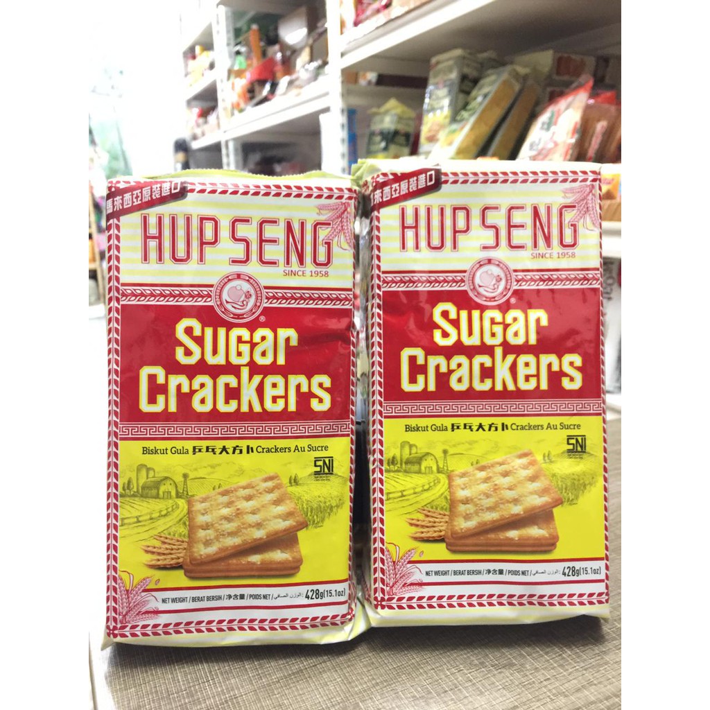 

Biskuit HUP SENG CREAM CRACKERS Gula Sugar 428gr