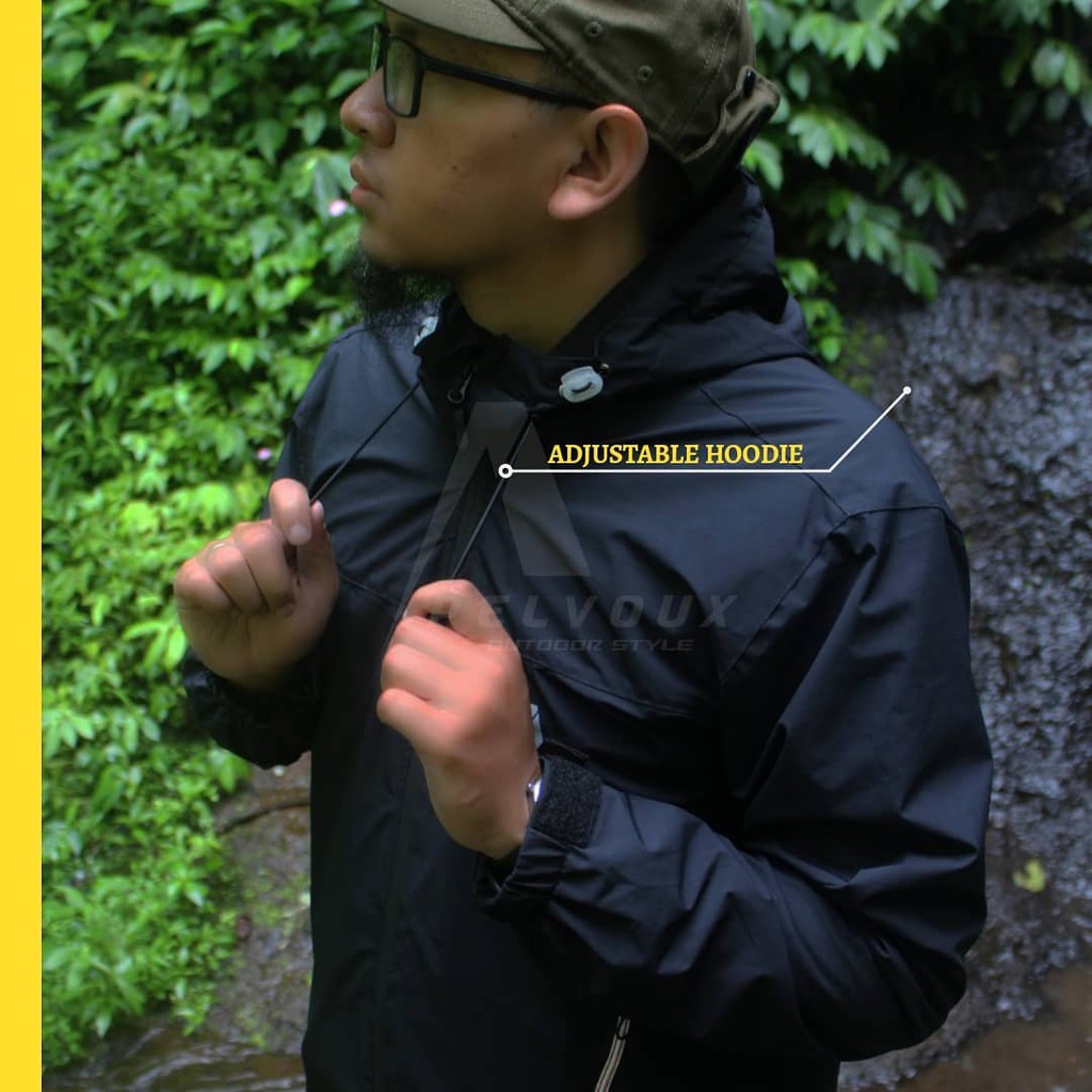 Thomgear Pelvoux Norris Rain Jacket Waterproof Windproof Jaket Tahan Air Norris Thomgear