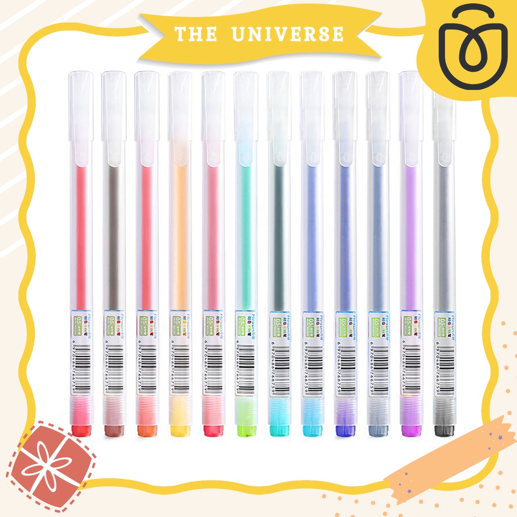 [THE UNIVERSE] Pulpen Gel Dove Case Polos 0.5mm Pena Warna Warni Pena Cair Gel Pen Color Pen - ST020