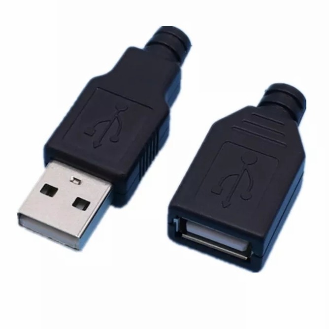 Socket Konektor USB 2.0 DIY Rakitan Housing USB Type A Male Female