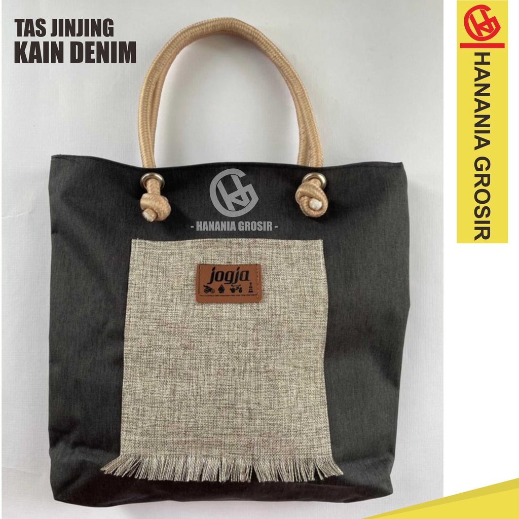 Tas wanita / Handbag Tali Sumbu / Top Handel Bag Jinjing Denim