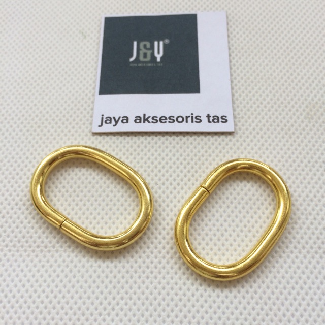 Ring oval tas 2.0 cm gold