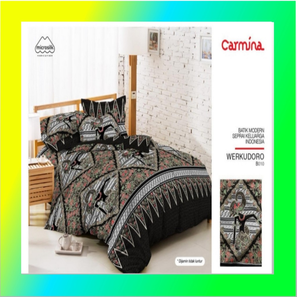 Sprei kasur sprei lembut sprei bulu halus sprei tidur sprei katun sprei carmina batik wayang pandawa