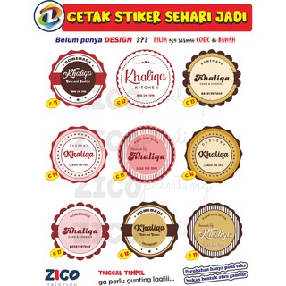 CETAK STIKER LABEL PRODUK MAKANAN CHROMO A3+ CUTTING