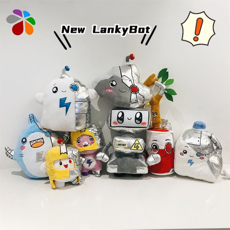 Lankybox Mainan Boneka Stuffed Plush Ikan Hiu Cyborg Mekanik 20-50cm Untuk Anak Perempuan